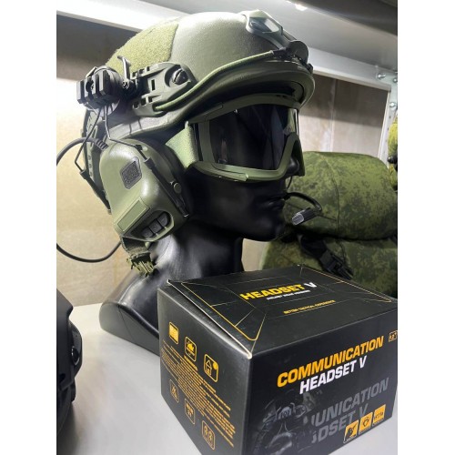 "COMMUNICATION HEADSET V" Активные тактические наушники для стрельбы в Артеме