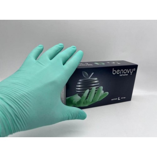 BENOVY MULTICOLOR НИТРИЛ медицинские цветные перчатки в Артеме