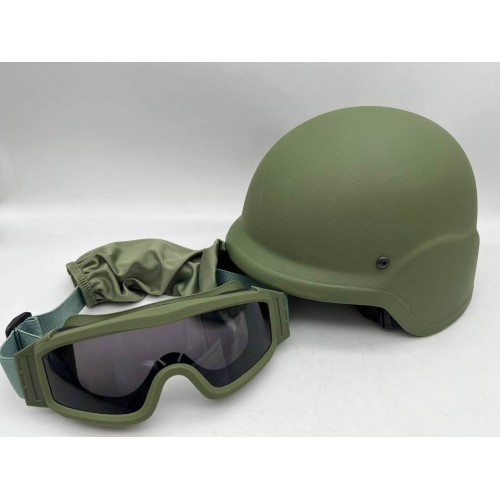 Тактический шлем + тактические ударопрочные армейские очки в Артеме