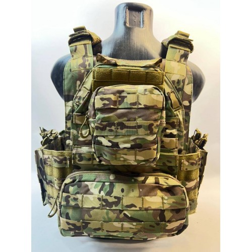 Жилет (плитник быстросъёмный YAKEDA original /разгрузка)2 с подсумками на спине в Артеме