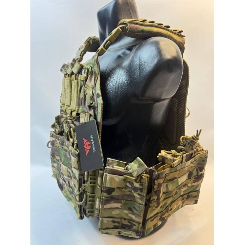 Жилет (плитник быстросъёмный YAKEDA original /разгрузка)2 с подсумками на спине в Артеме