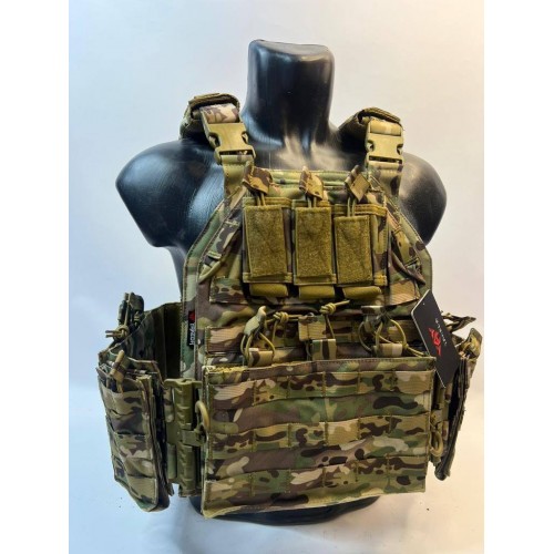 Жилет (плитник быстросъёмный YAKEDA original /разгрузка)2 с подсумками на спине в Артеме