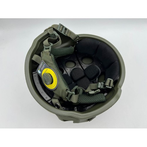 Кевларовый тактический баллистический композитный шлем ACH MICH NIJ IIIA Ops-Core (цвет «олива») / Бр2 класс защиты / с защитой ушей и системой регулировки Венди в Артеме