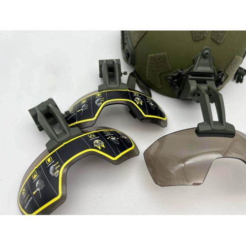 Откидные флип очки с кронштейном на шрауд для тактического шлема в Артеме